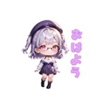 知的メガネガール（個別スタンプ：4）