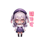 知的メガネガール（個別スタンプ：15）