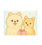 [アレンジ用]仲良しワンコ（個別スタンプ：15）
