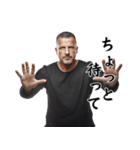【文字あり】おじさんの面白いポーズ 89（個別スタンプ：11）