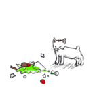 志保ちゃん4(無理矢理二足歩行猫)（個別スタンプ：4）