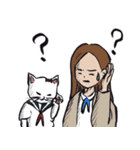 志保ちゃん4(無理矢理二足歩行猫)（個別スタンプ：26）