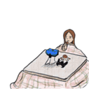 志保ちゃん4(無理矢理二足歩行猫)（個別スタンプ：34）