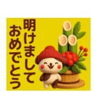【秋冬】毎日使えるかわいい犬スタンプ（個別スタンプ：7）