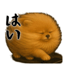 風に立ち向かうポメ(毎日使える便利な返信)（個別スタンプ：6）