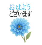 10月 秋の花 大きくて見やすい挨拶スタンプ（個別スタンプ：1）