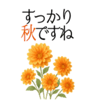 10月 秋の花 大きくて見やすい挨拶スタンプ（個別スタンプ：5）