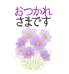 10月 秋の花 大きくて見やすい挨拶スタンプ（個別スタンプ：12）