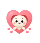 ▶︎【るるものやさしいじかん♡】ハート②（個別スタンプ：1）