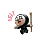 動く！黒タイツマン3D（個別スタンプ：15）
