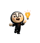 動く！黒タイツマン3D（個別スタンプ：16）