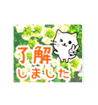 動く☆大人やさしい野の花とネコ（個別スタンプ：6）