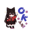 黒猫少女3（個別スタンプ：8）