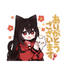 黒猫少女3（個別スタンプ：25）