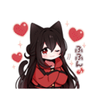 黒猫少女3（個別スタンプ：35）