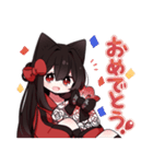 黒猫少女3（個別スタンプ：38）