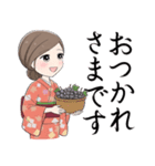 秋のおかみさんスタンプ（個別スタンプ：3）