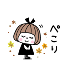毎年使える♡ゆるかわガール 秋（個別スタンプ：8）