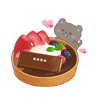 ネコたちと幸せ♥チョコスイーツ(カスタム)（個別スタンプ：4）