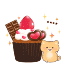 ネコたちと幸せ♥チョコスイーツ(カスタム)（個別スタンプ：11）