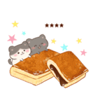 ネコたちと幸せ♥チョコスイーツ(カスタム)（個別スタンプ：13）