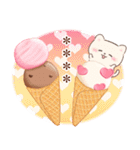ネコたちと幸せ♥チョコスイーツ(カスタム)（個別スタンプ：16）