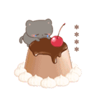 ネコたちと幸せ♥チョコスイーツ(カスタム)（個別スタンプ：30）
