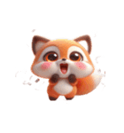 赤いキツネ 人生は大変（個別スタンプ：1）