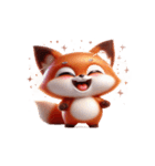 赤いキツネ 人生は大変（個別スタンプ：3）