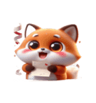 赤いキツネ 人生は大変（個別スタンプ：9）