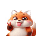 赤いキツネ 人生は大変（個別スタンプ：16）