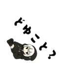 しんどい引きこもり黒パーカーちゃんですが（個別スタンプ：4）