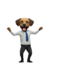 [アレンジ用]サラリーマン犬太郎（個別スタンプ：7）
