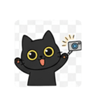 まるまるの黒猫ちゃん1（個別スタンプ：34）