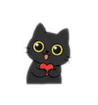 まるまるの黒猫ちゃん1（個別スタンプ：35）