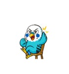 セキセイインコ 仕事とプライベートモード（個別スタンプ：34）