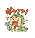 爆笑子育て！怪獣ベビー/効果音育児あるある（個別スタンプ：24）