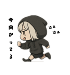 引きこもり系黒パーカー 今日もだるい女子（個別スタンプ：10）