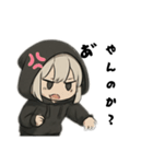 引きこもり系黒パーカー 今日もだるい女子（個別スタンプ：22）