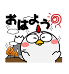 ニワトリ★秋冬 冬がはじまるよ（個別スタンプ：2）