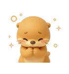 [3D]毎日ずっと使えるカワウソ[使いやすい]（個別スタンプ：16）