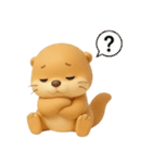 [3D]毎日ずっと使えるカワウソ[使いやすい]（個別スタンプ：17）