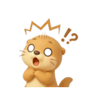 [3D]毎日ずっと使えるカワウソ[使いやすい]（個別スタンプ：19）