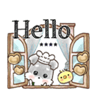 【名前が入る】愛犬♡シュナウザー★ご挨拶（個別スタンプ：17）