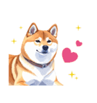 とりあえず返信する柴犬【文字無し】（個別スタンプ：14）