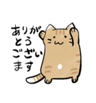 丁寧！白へそ猫（個別スタンプ：8）