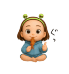 ヘアバンドボブの可愛い女の子。（個別スタンプ：11）