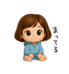 ヘアバンドボブの可愛い女の子。（個別スタンプ：19）
