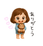 ヘアバンドボブの可愛い女の子。（個別スタンプ：20）