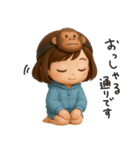 ヘアバンドボブの可愛い女の子。（個別スタンプ：22）